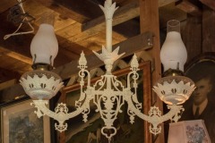 Original White Oil 2 Lamp chandelier