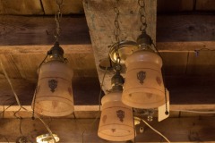 3 light Arts & Crafts chandelier