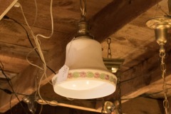 Single Drop Light with Milk Glass Shades