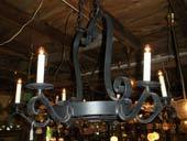 Large Heavy Wrought Iron Chandelier
