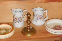 Baby dishes: Left- bunnies and Right - Santa