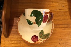 Set of Ten Franciscan Apple Cups and Saucers