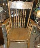 Oak Pressed Back Rocker