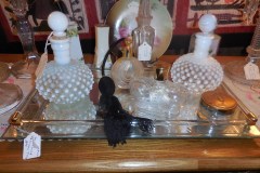 Dresser Tray with Glass Perfume Bottles