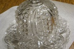 Pattern Glass Butter Dish