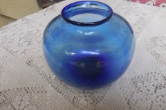 Salamander Glass blue vase