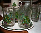 Christmas Tree Glasses and Dishes