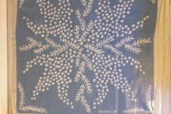 Signed Blue and White Handkerchief, Wattle