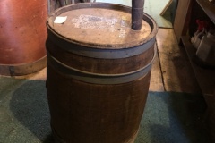 Small Whiskey or Wine Barrel With Delta Epsilon symbol