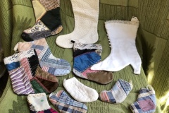 Handmade Christmas Stockings Made from Vintage quilts