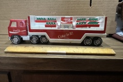 Buddy L Mack Truck: Coca Cola with Bottles and Dispenser Machine