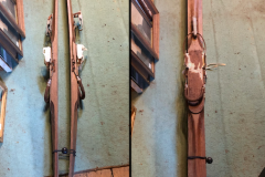 Early Wood Skis with Metal Bindings