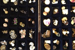 Large Assortment of Costume Jewelry Pins Necklaces, Pendants, Earrings