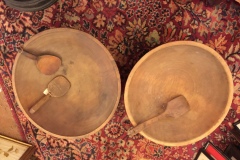Large Round Handmade Wooden Bowls