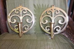 Pair of Virginia Tree of Life Brass Sconces