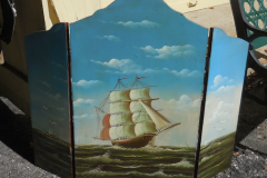 Painted Summer Fireplace Screen