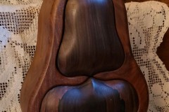 Guatemala Mahogany treasure box pear shape