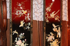 Oriental Panels with Mother of Pearl and Jade Applied Decorations