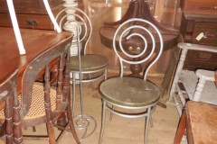 Pair of Aluminum Swirl Chairs