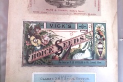 Trade Cards J S Kirk Soaps, Vick's Seeds, Clarks Spool Cotton