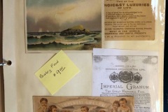 Trade Cards: The Union Pacific Tea Co, Sailboats and Sea, Dover NH AND Imperial Granum Medicinal Food