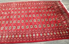 Oriental Carpet, Reds, White, Grays