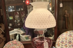 Amethyst Oil Table Lamp Converted to Electric