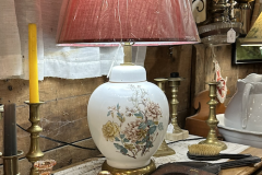 Ginger Jar Shaped Table Lamp Base with Floral Pattern