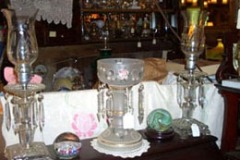 Pair of Pattern Glass Lamps