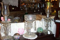 Pair of Pattern Glass Table Lamps