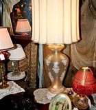 Glass Table Lamp with Frosted Decoration