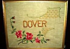 Dover motto/sampler with red flowers
