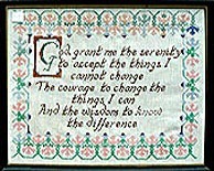 God Grant me the Serenity motto/sampler