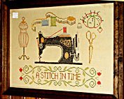 A Stitch in Time motto/sampler