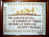 The world is so full motto/sampler