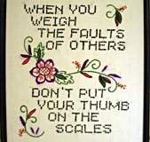 When you weight faults motto/sampler