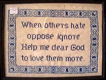 Love them more motto/sampler