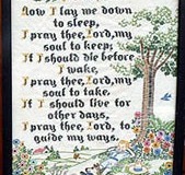 Now I lay me down to sleep motto/sampler
