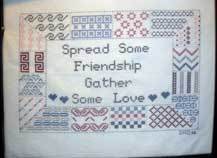 Spread Some Friendship motto/sampler