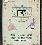 Friends Ornament motto/sampler