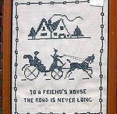To a Friends House motto/sampler
