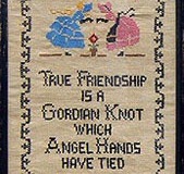 Friendship Gordian Knot motto/sampler