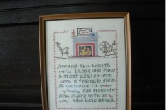 Around This Hearth motto/sampler