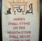 Whoso shall stand motto/sampler