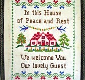 Welcome our lovely guest motto/sampler