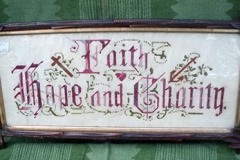 Faith Love and Charity motto/sampler