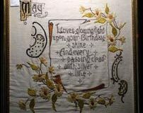 Love's Gloaming Light motto/sampler