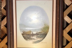 Charles LaCoste Rowboat by water with Terns