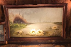 Oil on Board, Water Lilies