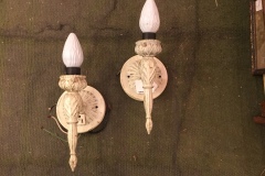 Pair of Painted Metal Sconces